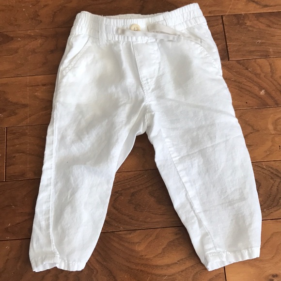 gap white linen pants